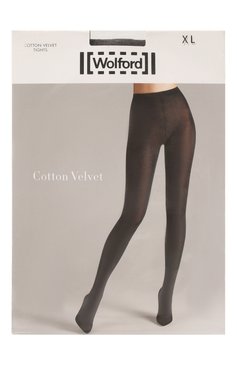 Женские колготки cotton velvet WOLFORD серого цвета, арт. 11130 | Фото 1 (Материал внешний: Синтетический материал, Хлопок; Материал сплава: Проставлено, Проверено; Нос: Не проставлено; Статус проверки: Проверено, Проверена категория)