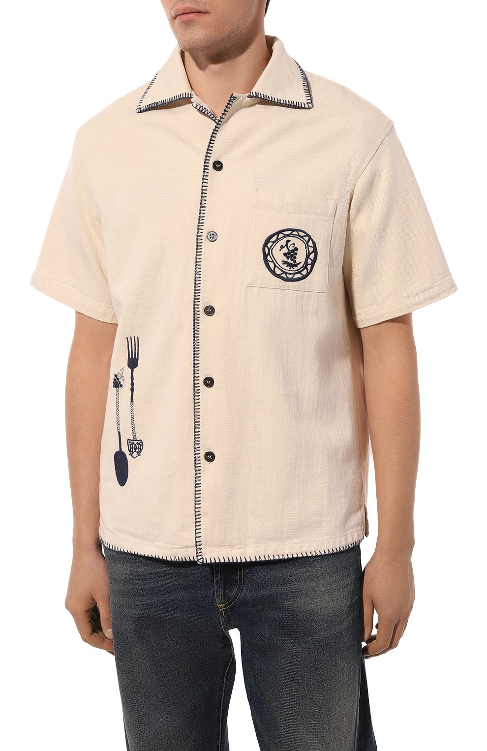 Хлопковая рубашка DROLE DE MONSIEUR, арт. D-SH153-C0119-EC, фото 3