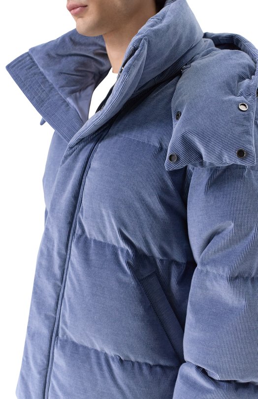 Вельветовый пуховик MVST M25.1MM.0005_001 Голубой  M25.1MM.0005_001 Фото 5