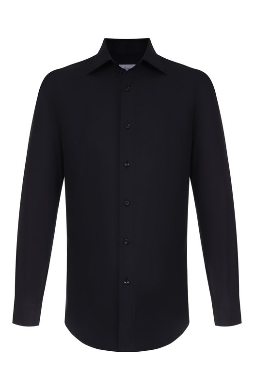 Хлопковая сорочка Brioni RCL8IQ/PZ024R Чёрный RCL8IQ/PZ024R