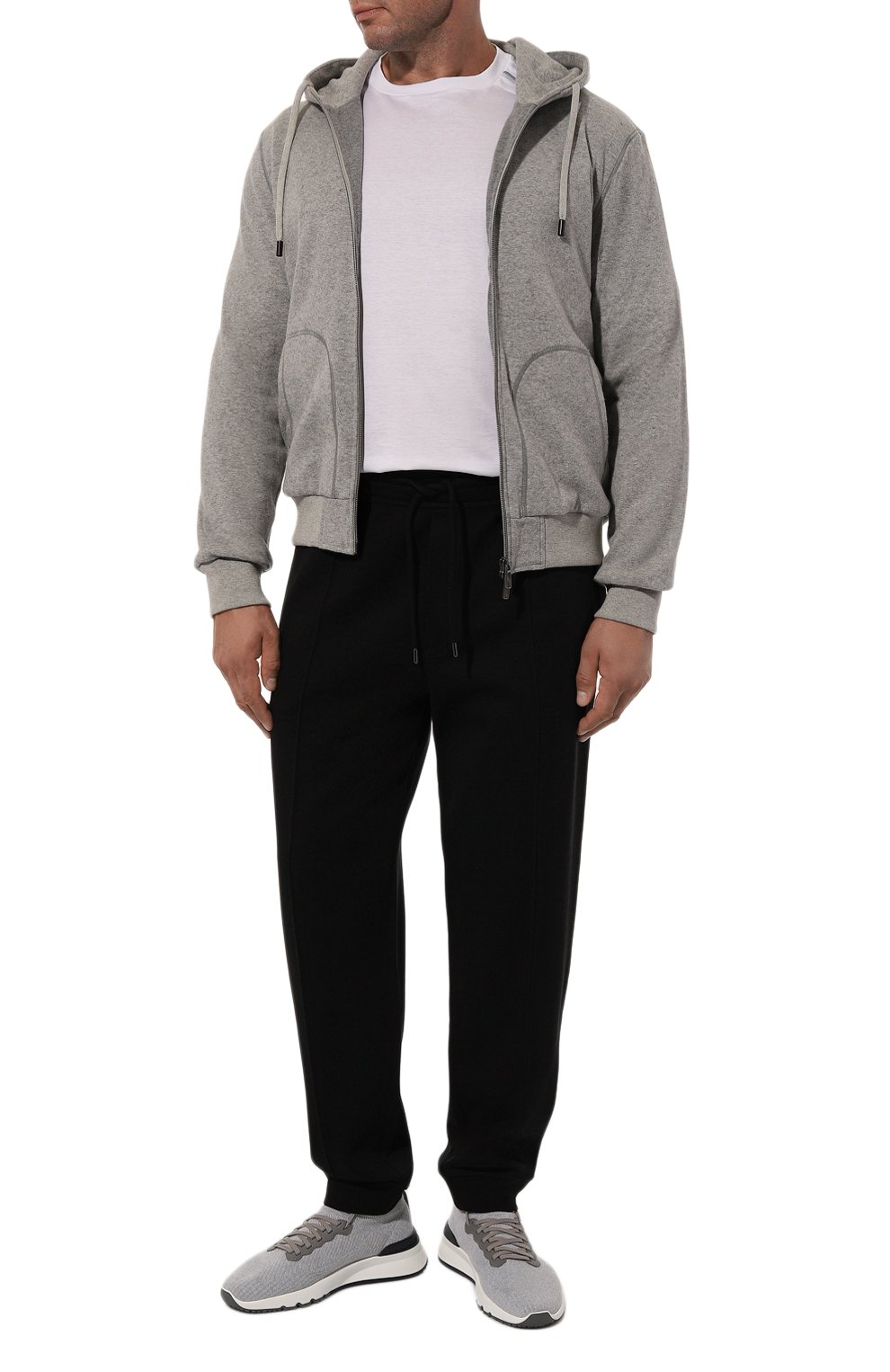 Джоггеры из хлопка и кашемира BRUNELLO CUCINELLI, арт. MM831B2332, фото 2