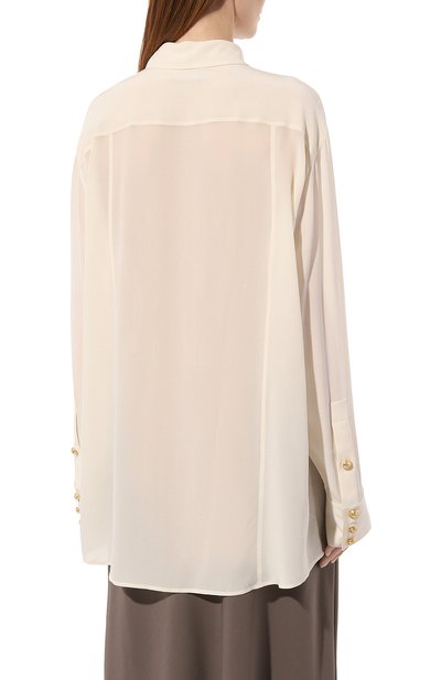 Шелковая рубашка BALMAIN, арт. AF0HS100SB66, фото 4