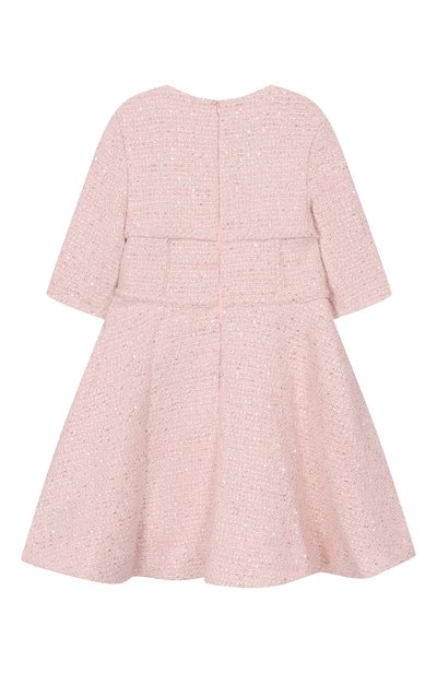 Твидовое платье ELIE SAAB KIDS розового цвета по цене 94000 руб., арт. EFAB128 V1/TS1129_001, фото 2 Твидовое платье ELIE SAAB KIDS, арт. EFAB128 V1/TS1129_001, фото 2
