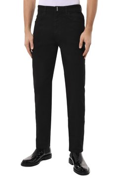 Мужские джинсы GIVENCHY черного цвета, арт. BM50ST510A | Фото 3 (Драгоценные камни: Проставлено; Длина (брюки, джинсы): Стандартные; Материал сплава: Проставлено; Материал внешний: Деним, Хлопок; Силуэт М (брюки): Прямые; Кросс-КТ: Деним; Стили: Классический)