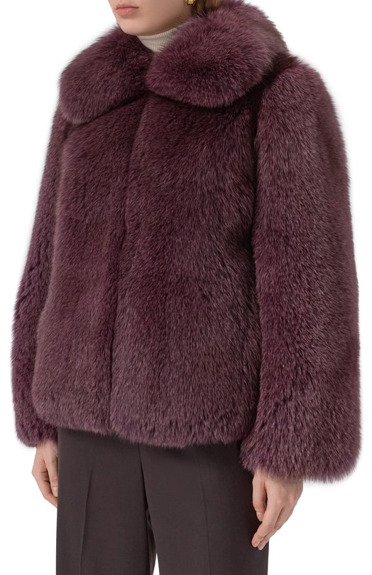 Шуба из песца Русский мех 13.5 AI Фиолетовый  13.5 AI Фото 3