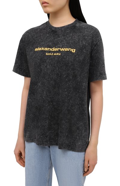 Хлопковая футболка ALEXANDER WANG, арт. UCC1211030, фото 3
