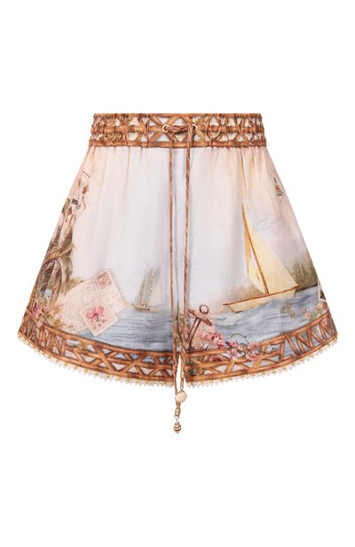 Женские льняные шорты ZIMMERMANN, арт. 8143ASS263