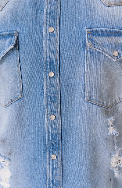 Джинсовый жилет MM6 голубого цвета по цене 87550 руб., арт. SH2DR0003/M30018, фото 5 Джинсовый жилет MM6, арт. SH2DR0003/M30018, фото 5