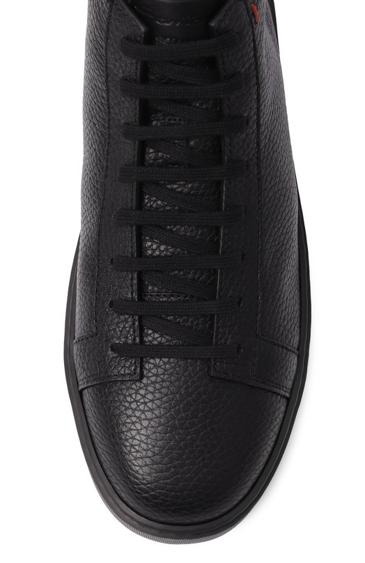 Кожаные кеды Cleanic Santoni MBCG22141NEAPIAC Чёрный  MBCG22141NEAPIAC Фото 6