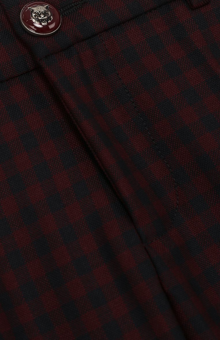 Шерстяные брюки в клетку GUCCI, арт. 475460/XB818, фото 3