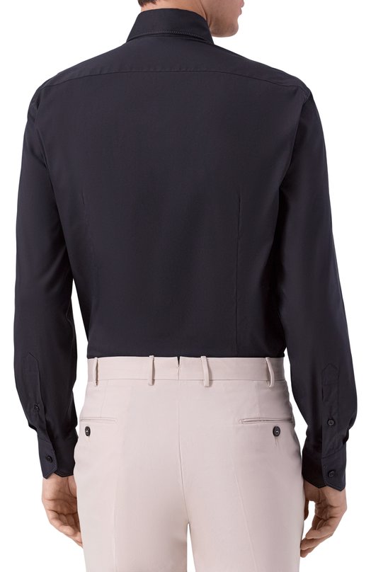 Хлопковая сорочка Zilli CLAB03M010813037U/N001 Чёрный  CLAB03M010813037U/N001 Фото 4