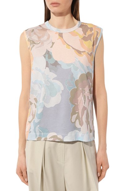Хлопковый топ DRIES VAN NOTEN разноцветного цвета по цене 33550 руб., арт. 231-011165-6624, фото 3 Хлопковый топ DRIES VAN NOTEN, арт. 231-011165-6624, фото 3