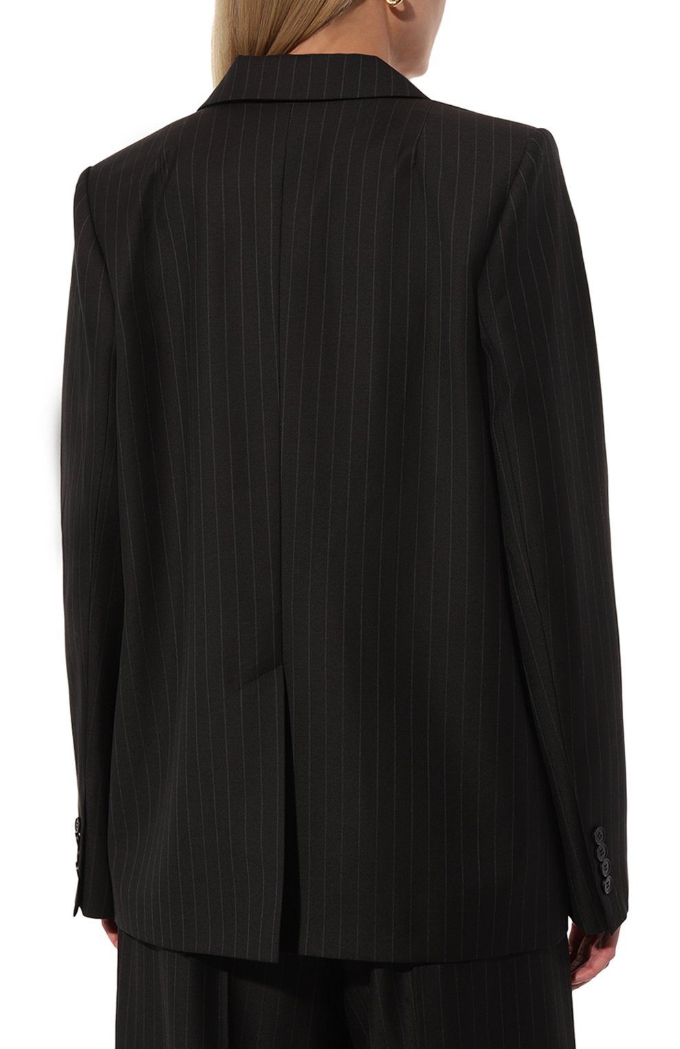 Шерстяной жакет LESYANEBO темно-синего цвета по цене 68400 руб., арт. FW23/H-424/Dr, фото 4 Шерстяной жакет LESYANEBO, арт. FW23/H-424/Dr, фото 4