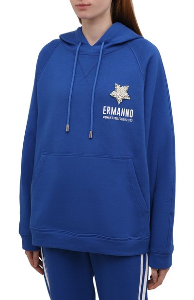Хлопковое худи ERMANNO FIRENZE, арт. D39ET FL07FEL1, фото 3