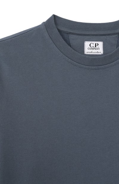 Хлопковый свитшот C.P. COMPANY голубого цвета по цене 16650 руб., арт. C0F00X/LCA76, фото 3 Хлопковый свитшот C.P. COMPANY, арт. C0F00X/LCA76, фото 3