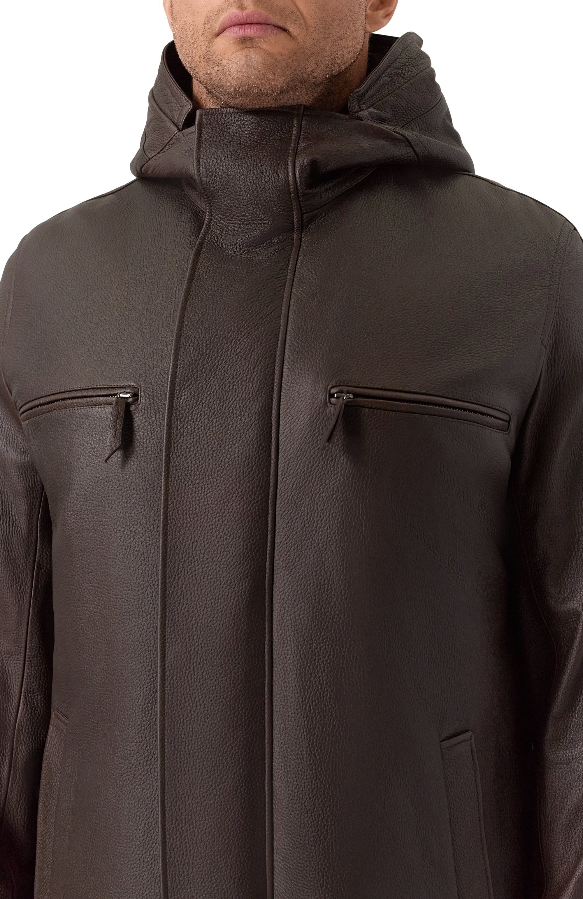 Кожаное пальто с подкладкой из бобра MVST, арт. HARLEM/214-00/60, фото 5