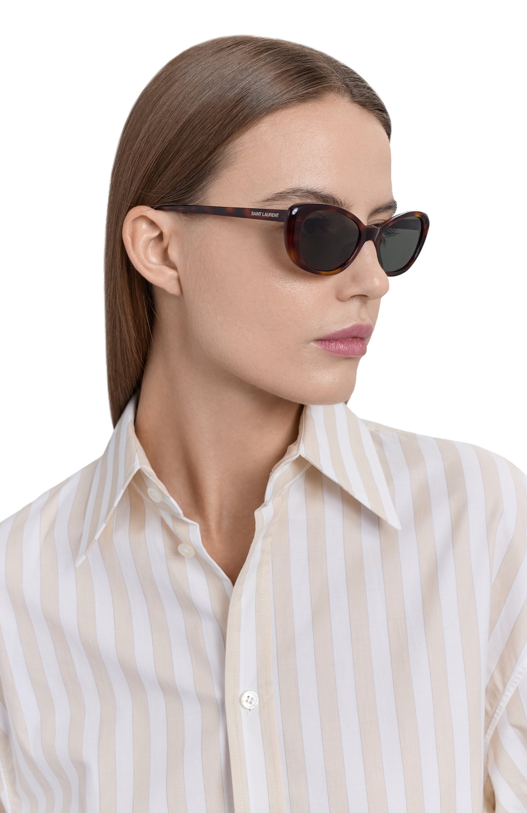 Солнцезащитные очки SAINT LAURENT коричневого цвета по цене 33400 руб., арт. SL 822 002, фото 2 Солнцезащитные очки SAINT LAURENT, арт. SL 822 002, фото 2