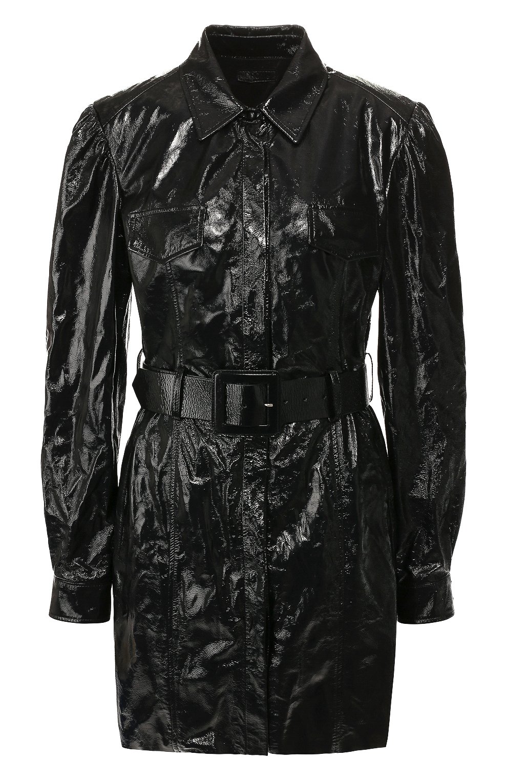 Кожаное платье DROME черного цвета по цене 142500 руб., арт. DPDA303P/D1691P, фото 1 Кожаное платье DROME, арт. DPDA303P/D1691P, фото 1