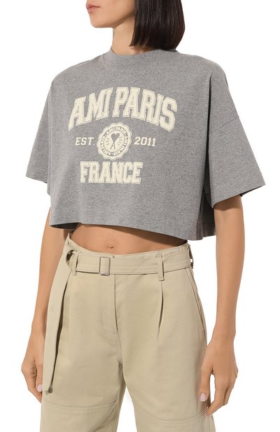 Хлопковая футболка AMI, арт. FTS010 702, фото 3