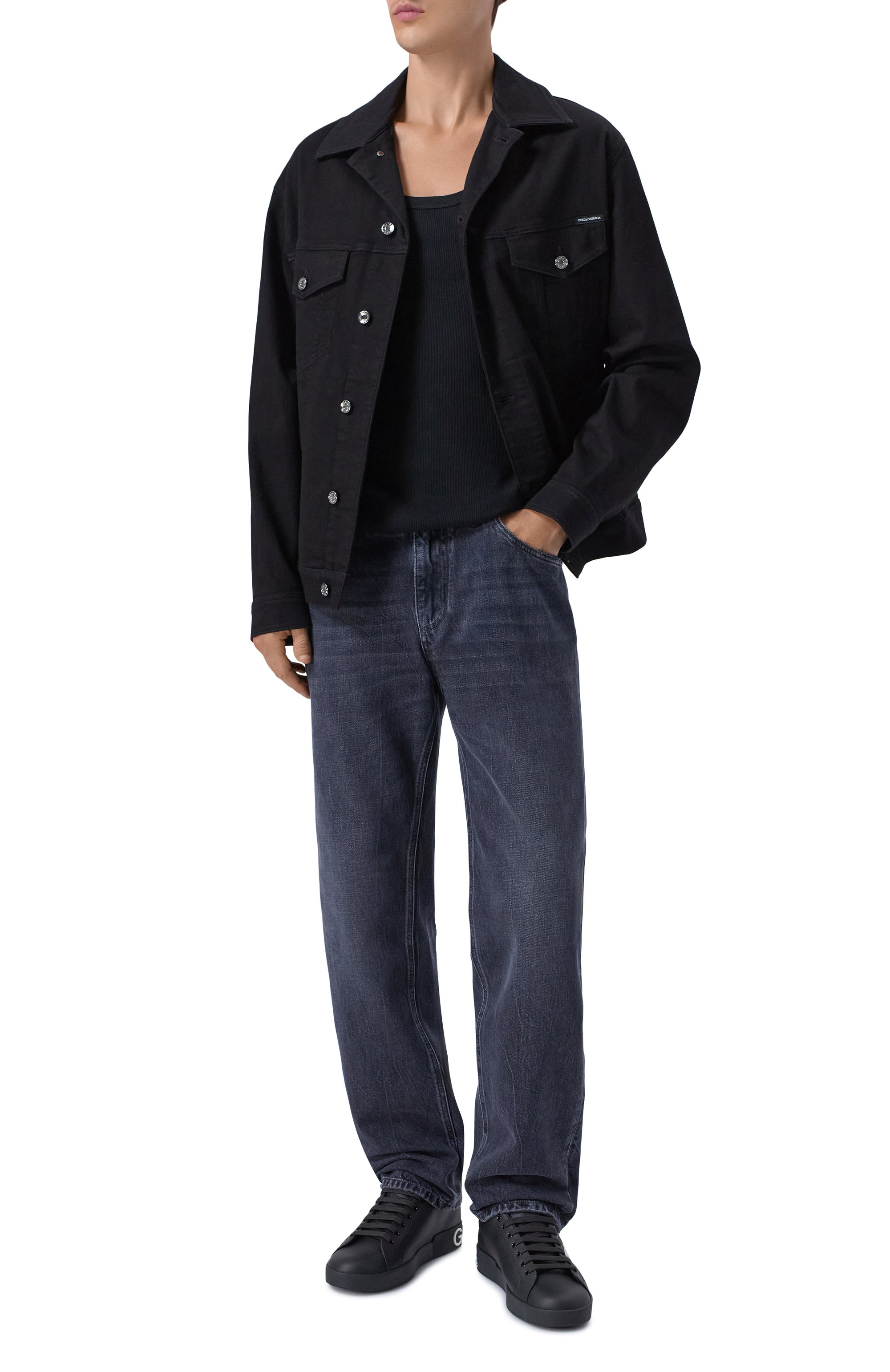 Кожаные кеды portofino DOLCE & GABBANA, арт. CS1772/AC330, фото 2