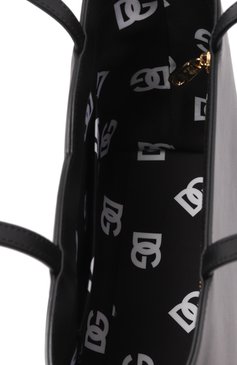Женская сумка-тоут dg logo small DOLCE & GABBANA черного цвета, арт. BB7337/AW576 | Фото 5 (Материал: Натуральная кожа; Сумки-технические: Сумки-шопперы; Размер: small)