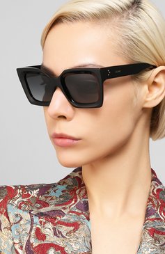 Женские солнцезащитные очки CELINE EYEWEAR черного цвета, арт. CL40130I 01B | Фото 2 (Региональные ограничения белый список (Axapta Mercury): RU; Тип очков: С/з; Очки форма: Квадратные; Оптика Гендер: оптика-женское)