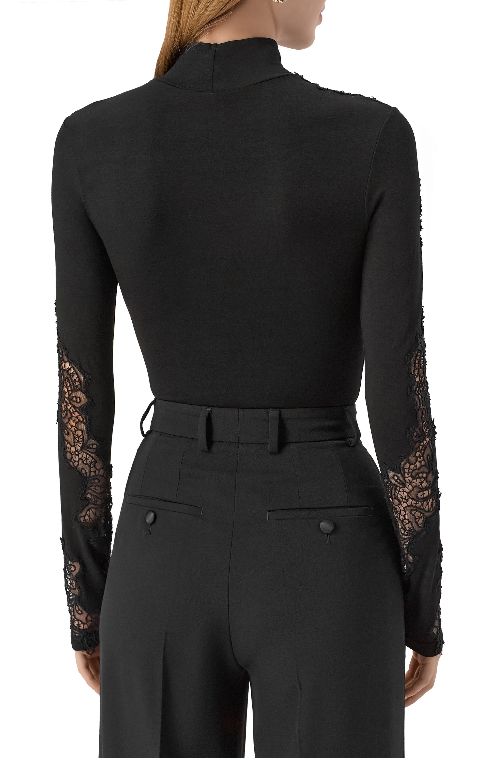 Боди из вискозы ERMANNO SCERVINO черного цвета по цене 99500 руб., арт. D474Y301SQW, фото 4 Боди из вискозы ERMANNO SCERVINO, арт. D474Y301SQW, фото 4