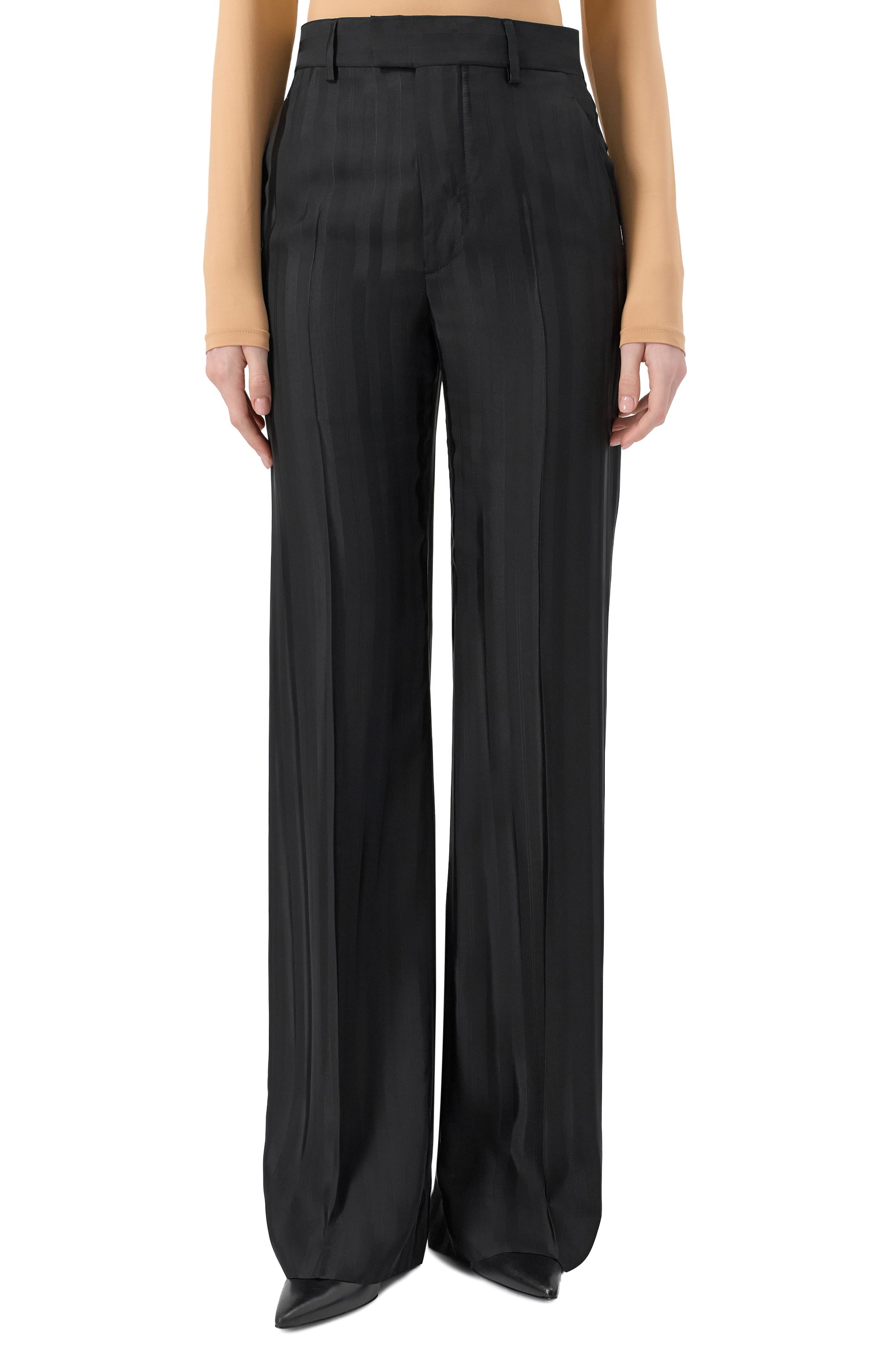 Брюки из вискозы ANN DEMEULEMEESTER черного цвета по цене 113000 руб., арт. B0011423/FA564, фото 3 Брюки из вискозы ANN DEMEULEMEESTER, арт. B0011423/FA564, фото 3