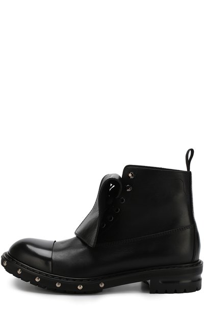 Высокие кожаные ботинки с отделкой ALEXANDER MCQUEEN, арт. 526230/WHQS2, фото 3