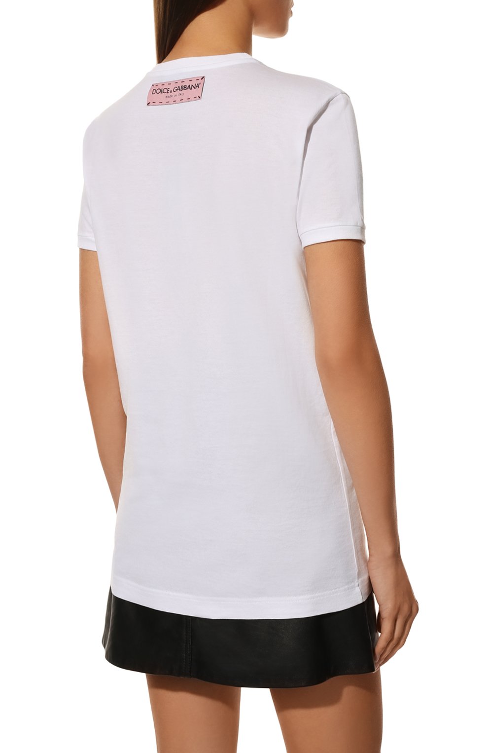 Хлопковая футболка DOLCE & GABBANA, арт. F8K74Z/G7RYQ/0UTLET AW22-23, фото 4