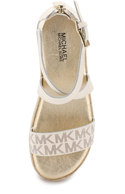 Кожаные босоножки с ремешком на танкетке MICHAEL MICHAEL KORS, арт. ZIA MARGIE SIMS, фото 4