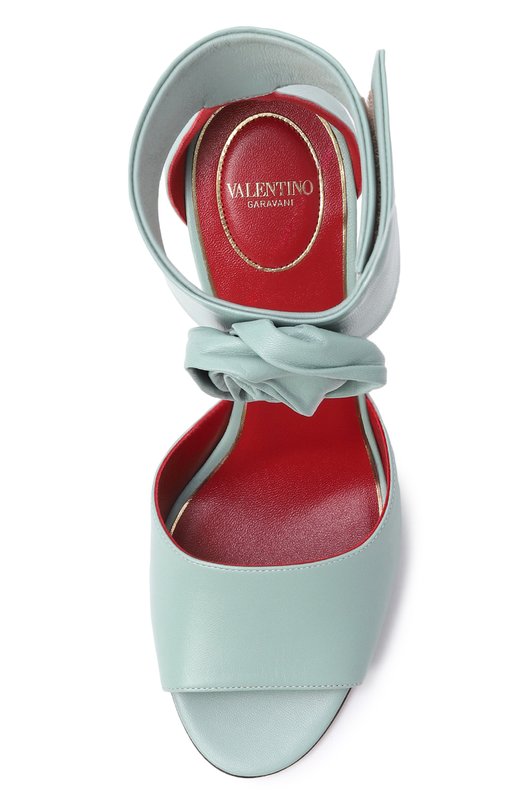 Кожаные босоножки Drip Rose 105 Valentino 8W2S0MY5/RDW Зелёный  8W2S0MY5/RDW Фото 6