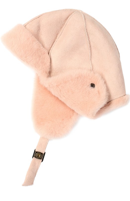 Шапка-ушанка из овчины Petit Nord Розовый, фото 2