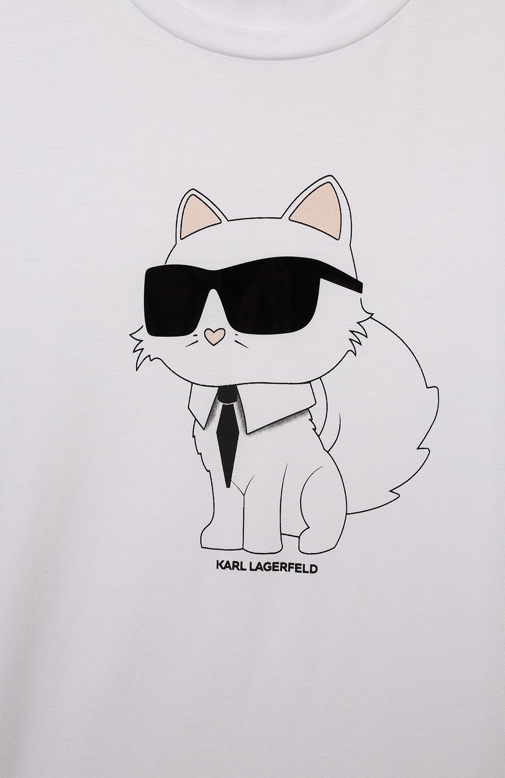 Хлопковая футболка KARL LAGERFELD KIDS белого цвета по цене 7270 руб., арт. Z30211, фото 3 Хлопковая футболка KARL LAGERFELD KIDS, арт. Z30211, фото 3