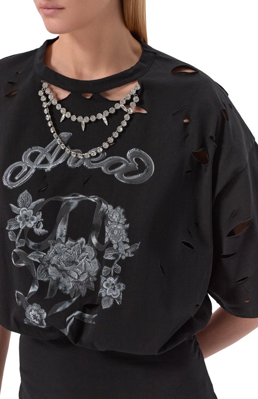 Хлопковое платье Area PF25AWDR0187FA01 Чёрный  PF25AWDR0187FA01 Фото 4