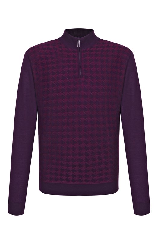 Джемпер из шерсти и шелка Stefano Ricci K202018L01/F25394 Фиолетовый K202018L01/F25394