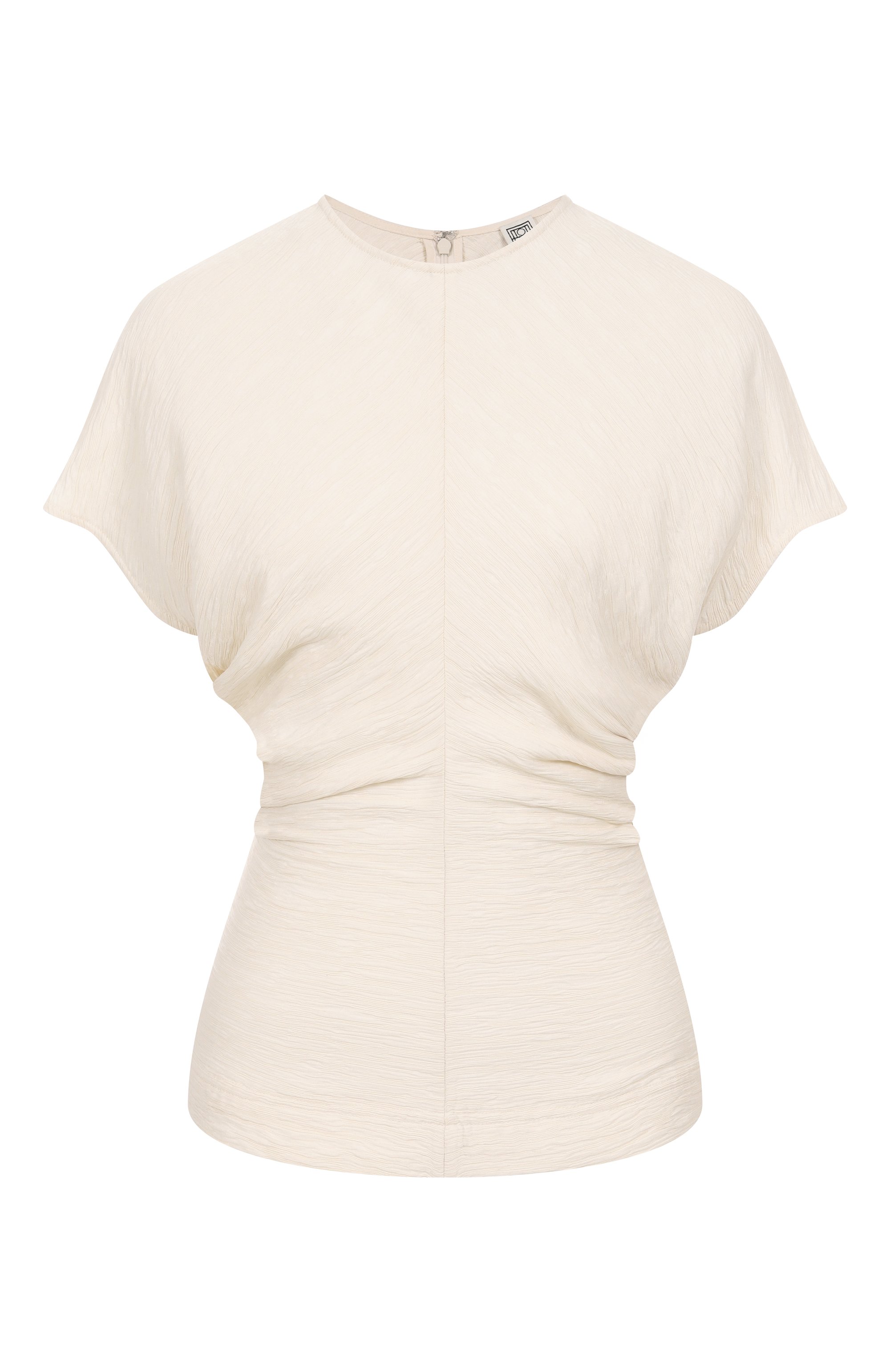 Топ из вискозы TOTEME кремового цвета по цене 56100 руб., арт. 243-WRT0331-FB0199, фото 1 Топ из вискозы TOTEME, арт. 243-WRT0331-FB0199, фото 1
