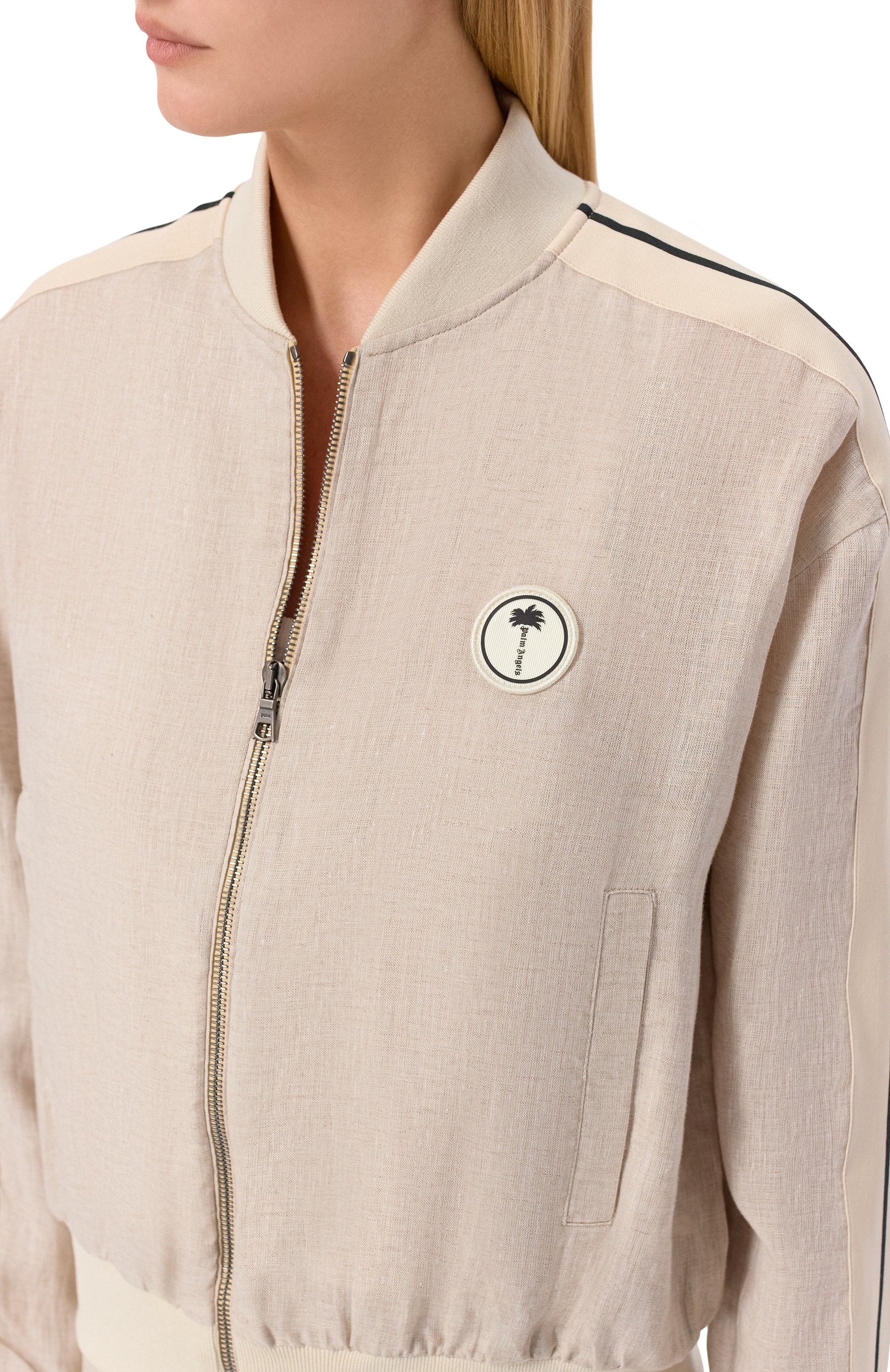 Льняной бомбер PALM ANGELS, арт. PWBD06BS26FAB001, фото 5