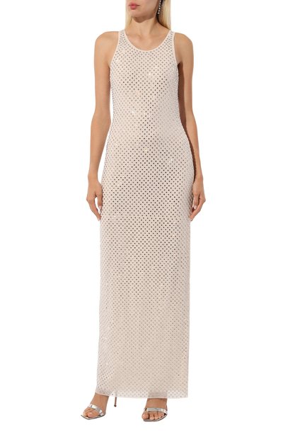 Платье с отделкой стразами SELF-PORTRAIT кремового цвета по цене 79950 руб., арт. PF24-171X-C, фото 3 Платье с отделкой стразами SELF-PORTRAIT, арт. PF24-171X-C, фото 3