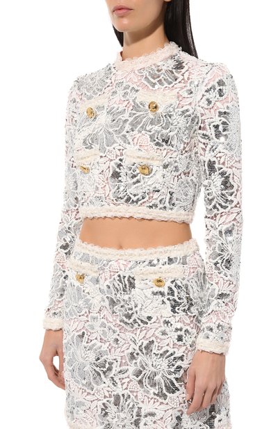 Топ GIAMBATTISTA VALLI кремового цвета по цене 421500 руб., арт. 24FWPVCA1088-28EMB, фото 3 Топ GIAMBATTISTA VALLI, арт. 24FWPVCA1088-28EMB, фото 3