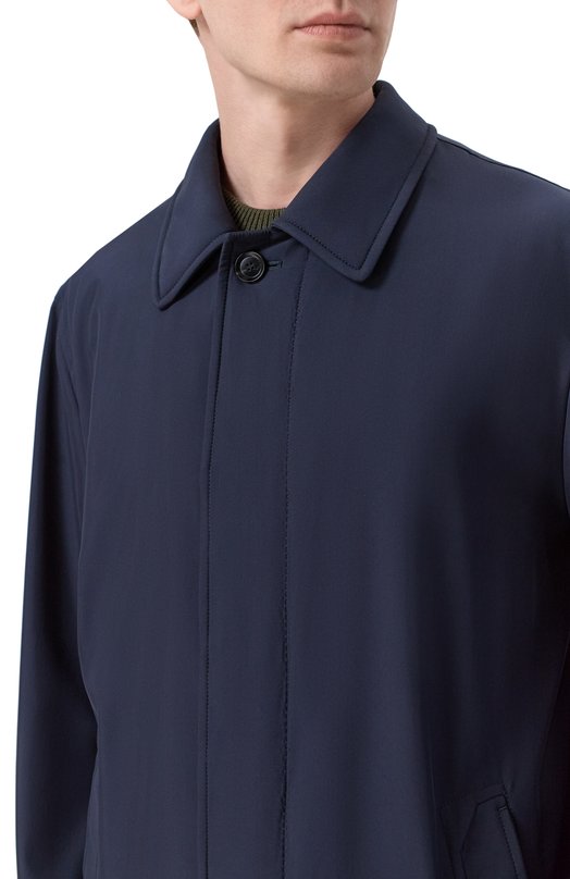 Шелковый плащ Brioni S0S60L/PD402 Синий  S0S60L/PD402 Фото 5