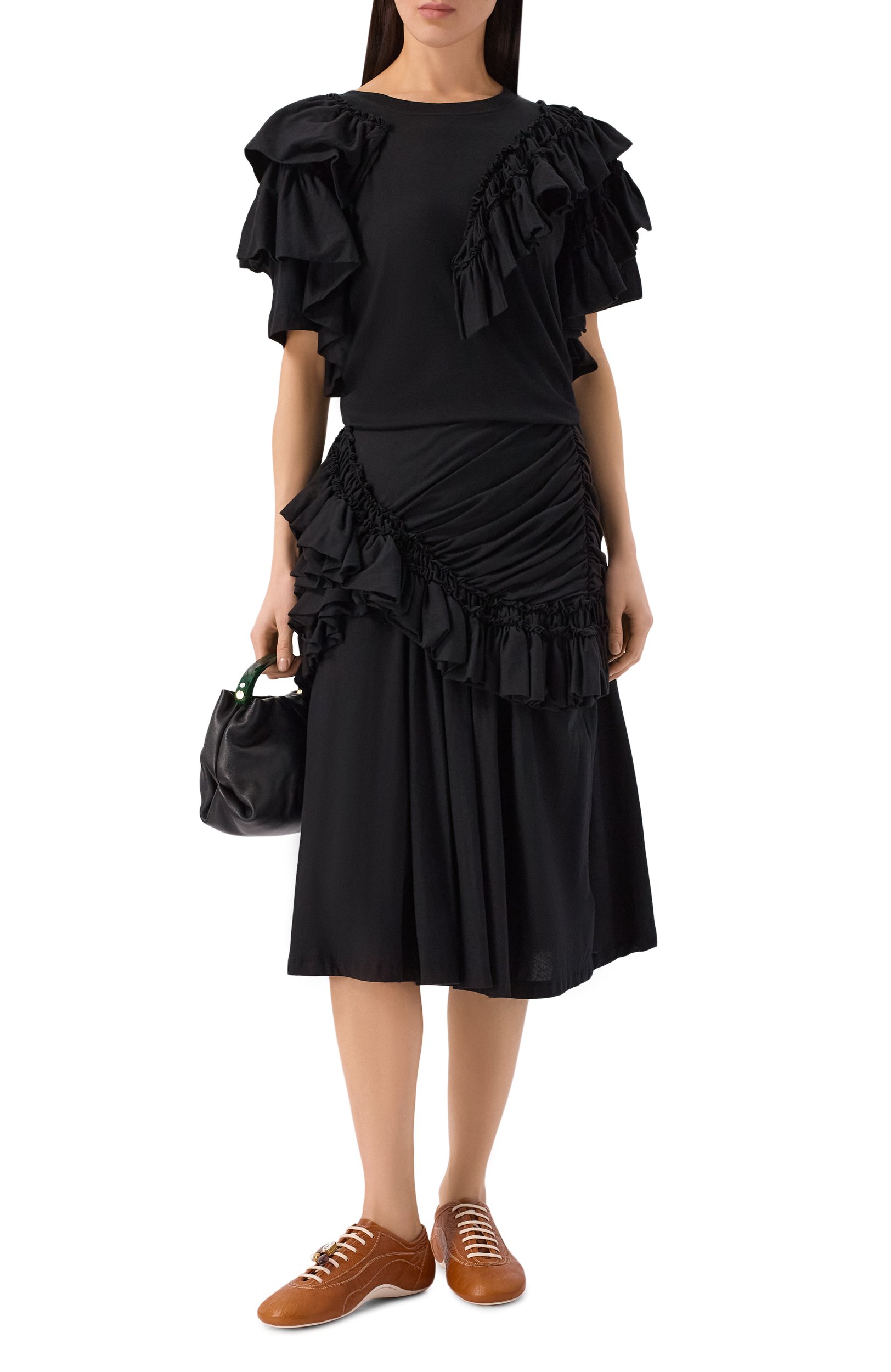 Кожаные кроссовки DRIES VAN NOTEN коричневого цвета по цене 93700 руб., арт. 131703/0502, фото 3 Кожаные кроссовки DRIES VAN NOTEN, арт. 131703/0502, фото 3