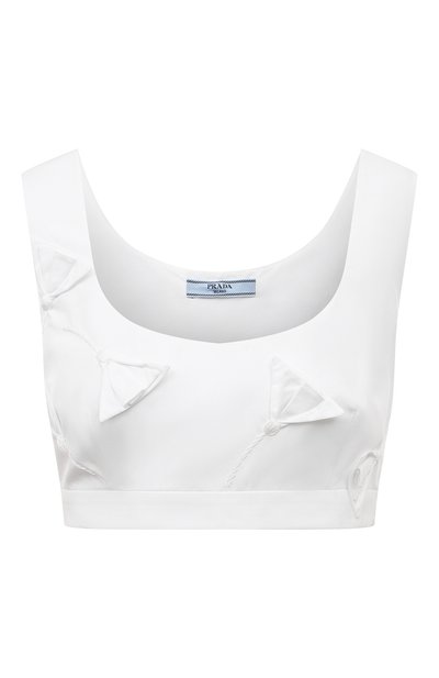 Женский хлопковый бра-топ PRADA, арт. P926IR-1ZBP-F0009-211