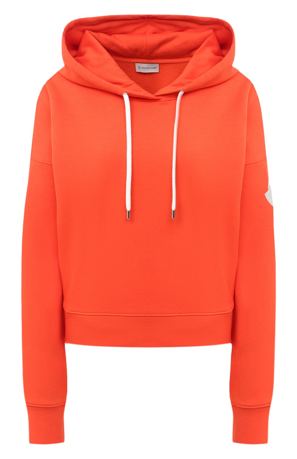 Хлопковое худи MONCLER оранжевого цвета по цене 36200 руб., арт. F2-093-8G752-10-V8186, фото 1 Хлопковое худи MONCLER, арт. F2-093-8G752-10-V8186, фото 1