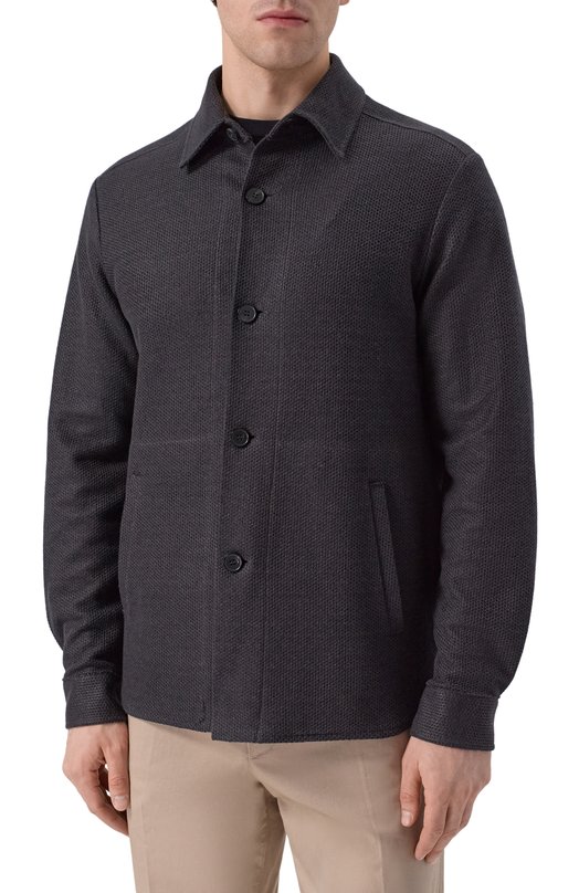 Куртка-рубашка изо льна и хлопка Harris Wharf London CH9320PDZ-T/DZT Серый  CH9320PDZ-T/DZT Фото 3