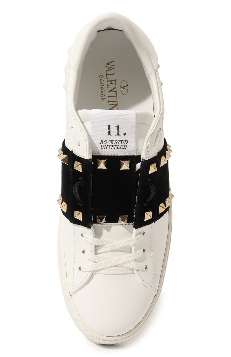 Женские кожаные кеды rockstud untitled VALENTINO белого цвета, арт. 1W2S0A01VЕG | Фото 6 (Материал внутренний: Натуральная кожа; Подошва: Платформа; Стили: Гранж, Кэжуэл; Материал утеплителя: Без утеплителя; Материал внешний: Натуральная кожа; Кросс-КТ: Низкие)
