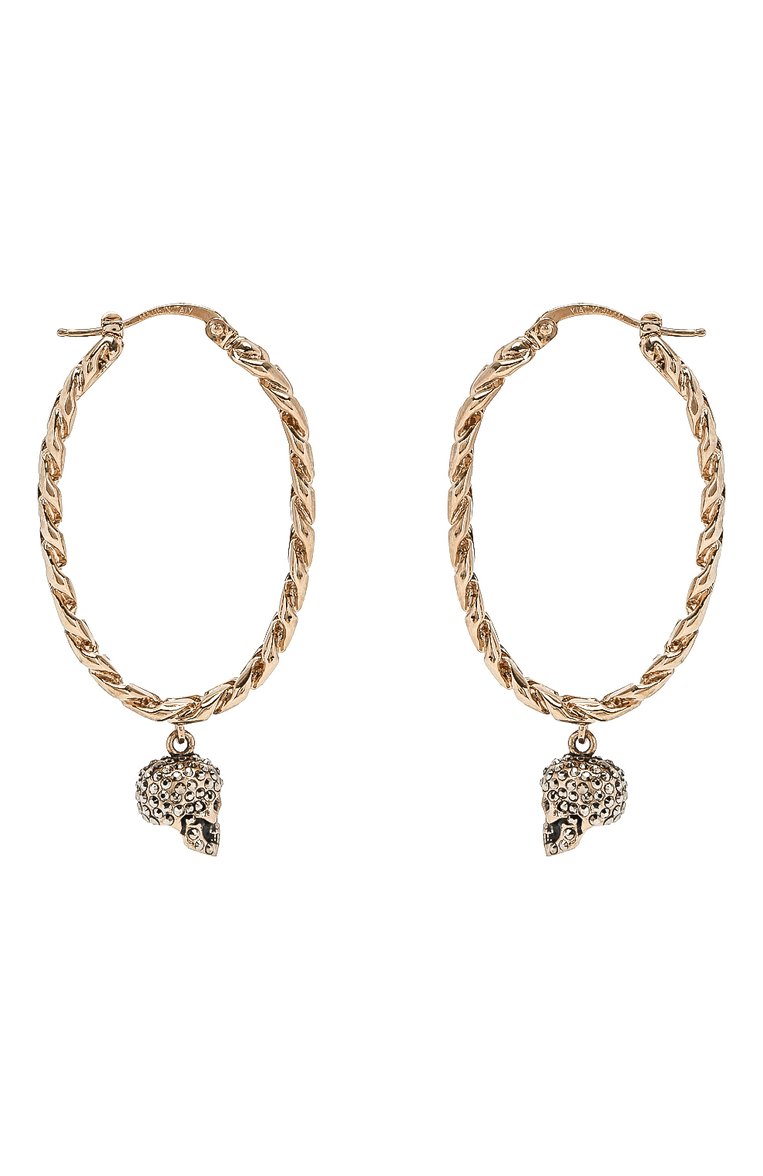 Женские серьги ALEXANDER MCQUEEN золотого цвета, арт. 583028/J160Z | Фото 3 (Статус проверки: Проверена категория; Материал: Металл; Региональные ограничения белый список (Axapta Mercury): Не проставлено; Нос: Не проставлено)