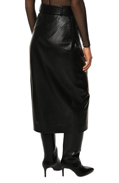 Кожаная юбка YANA DRESS черного цвета по цене 199000 руб., арт. 1-25/4-021-7931, фото 4 Кожаная юбка YANA DRESS, арт. 1-25/4-021-7931, фото 4