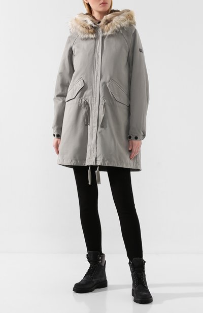 Парка с меховой подкладкой LEMPELIUS серого цвета по цене 174500 руб., арт. 6000/279RC, фото 2 Парка с меховой подкладкой LEMPELIUS, арт. 6000/279RC, фото 2