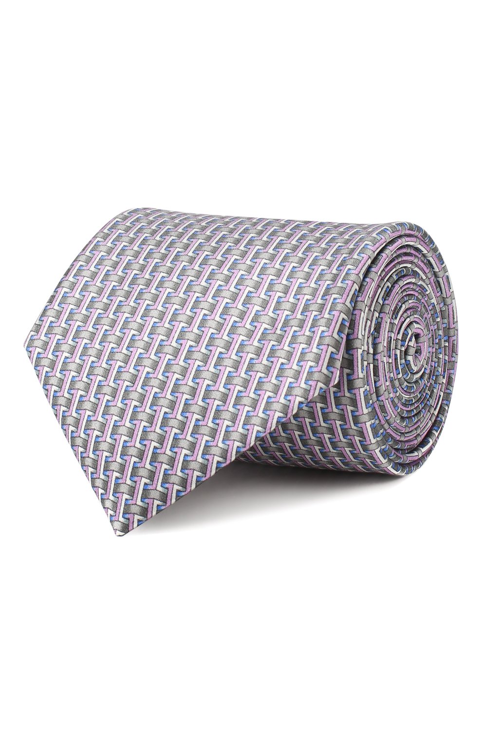 Шелковый галстук LANVIN серого цвета по цене 11350 руб., арт. 2840/TIE, фото 1 Шелковый галстук LANVIN, арт. 2840/TIE, фото 1
